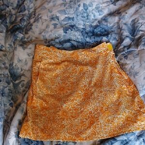 Floral Orange Skirt